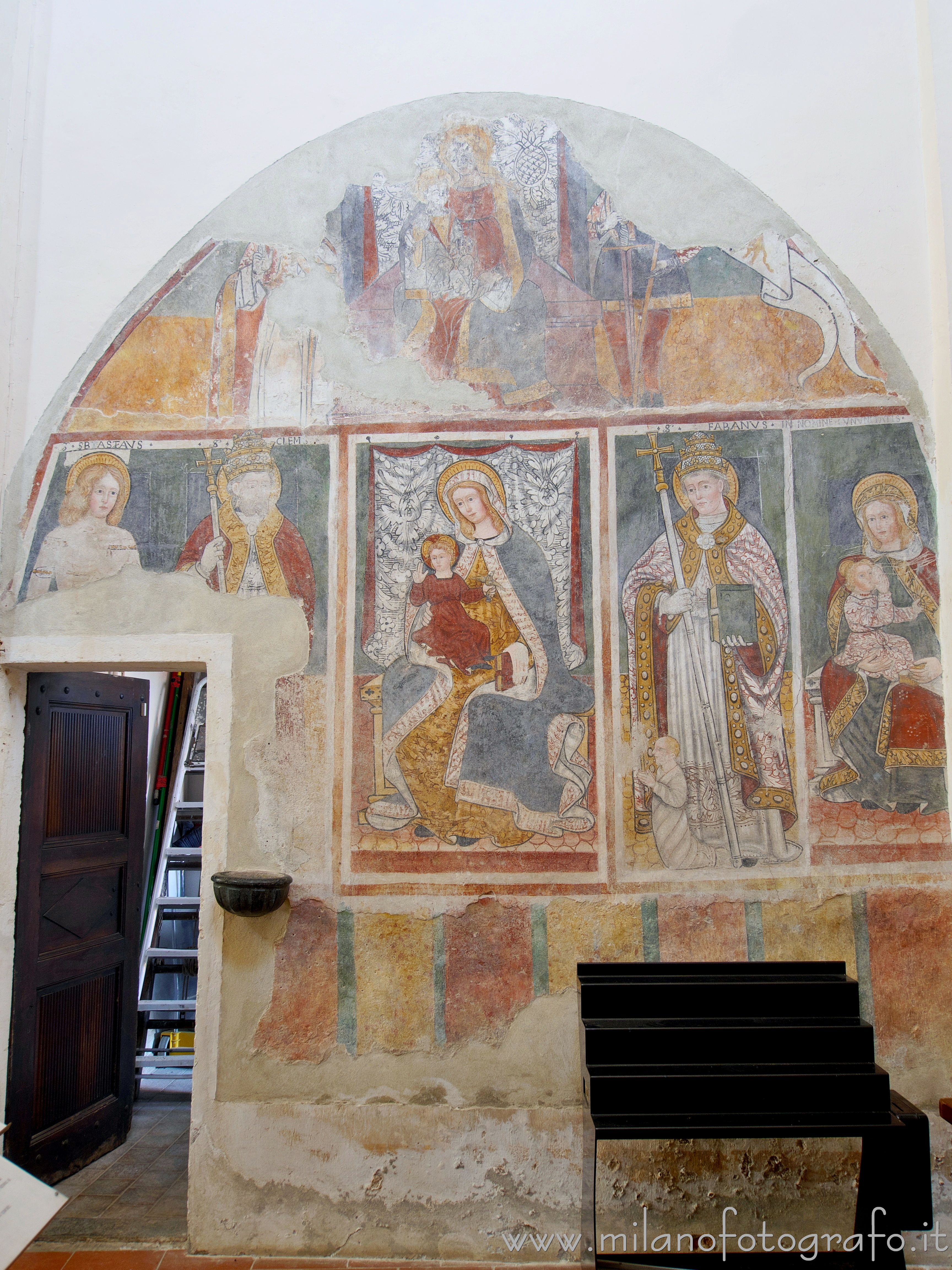 Occhieppo Inferiore (Biella, Italy) - Left wall of the choir of the Sanctuary of St. Clement